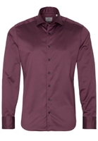 SLIM FIT Soft Luxury Shirt in lila unifarben