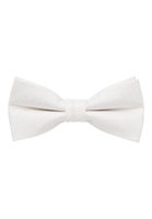 Set consisting of bow tie and handkerchief in cream structured