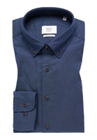 MODERN FIT Soft Luxury Shirt in denim unifarben