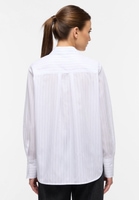 Blouse-chemisier blanc/noir rayé