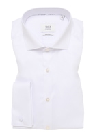 SUPER SLIM Luxury Shirt in weiß unifarben