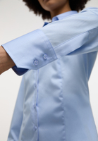 Satin Shirt Bluse in hellblau unifarben