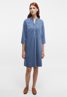 Shirt dress in dark indigo plain