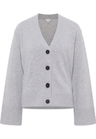 Knitted cardigan in silver plain