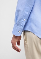 SLIM FIT Linen Shirt in azure plain