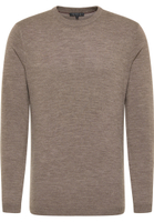 Knitted jumper in brown plain