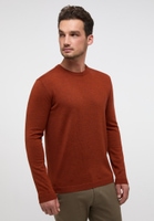 Knitted jumper in orange plain