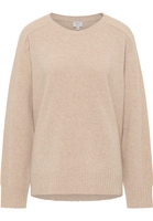 Pull en tricot beige uni