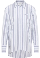 Blouse in indigo striped