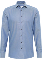 SLIM FIT Overhemd in blauwgroen gestructureerd