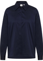 Signature Shirt Blouse Bleu marine uni