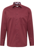 COMFORT FIT Cover Shirt in bordeaux plain