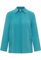 shirt-blouse in emerald plain