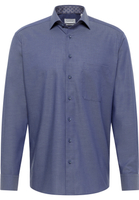 COMFORT FIT Shirt in smoke blue plain