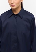 Signature Shirt Bluse in navy unifarben