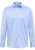 COMFORT FIT Luxury Shirt in medium blue plain