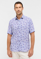 MODERN FIT Linen Shirt in blue printed