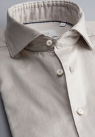 MODERN FIT Soft Luxury Shirt in taupe plain