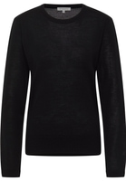 Knitted jumper in black plain