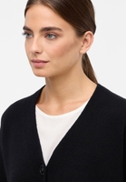 Knitted cardigan in black plain