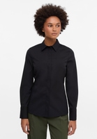 Signature Shirt Bluse in schwarz unifarben