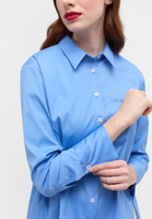 shirt-blouse in azure plain