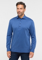 MODERN FIT Jersey Shirt in blau unifarben