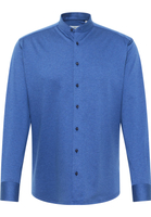 MODERN FIT Jersey Shirt in blauw vlakte