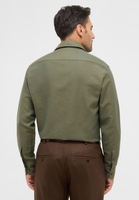 MODERN FIT Linen Shirt in khaki plain