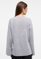 Knitted jumper in silver plain