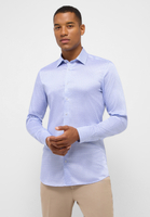 SLIM FIT Performance Shirt in himmelblau bedruckt