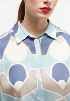 overhemdblouse in aqua gedrukt