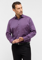 COMFORT FIT Cover Shirt in purple plain