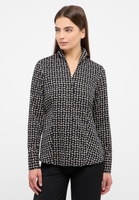 Blouse-chemisier noir imprimé