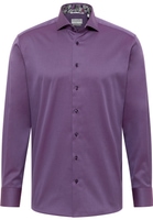 MODERN FIT Cover Shirt in lila unifarben