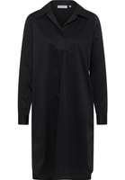 Shirt dress in black plain