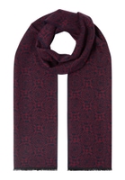 Scarf in burgundy patterned