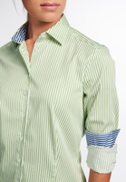 shirt-blouse in light green striped