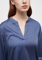 Satin Shirt Blouse in indigo vlakte