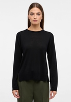 Pull en tricot noir uni