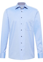 COMFORT FIT Cover Shirt in blue plain