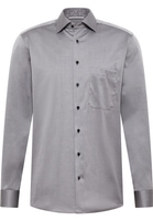 COMFORT FIT Cover Shirt in stahlgrau unifarben