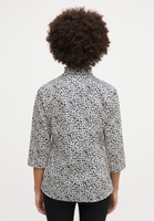 shirt-blouse in white/navy printed