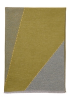 Scarf in sage green striped