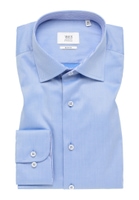 SLIM FIT Luxury Shirt in mittelblau unifarben