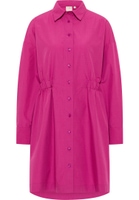 Shirt dress in plum plain