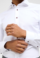 SLIM FIT Cover Shirt in white plain