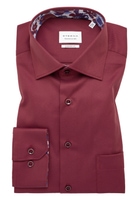 COMFORT FIT Cover Shirt in bordeaux vlakte