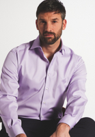 MODERN FIT Cover Shirt in lavender unifarben