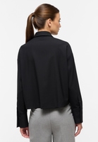 shirt-blouse in black plain